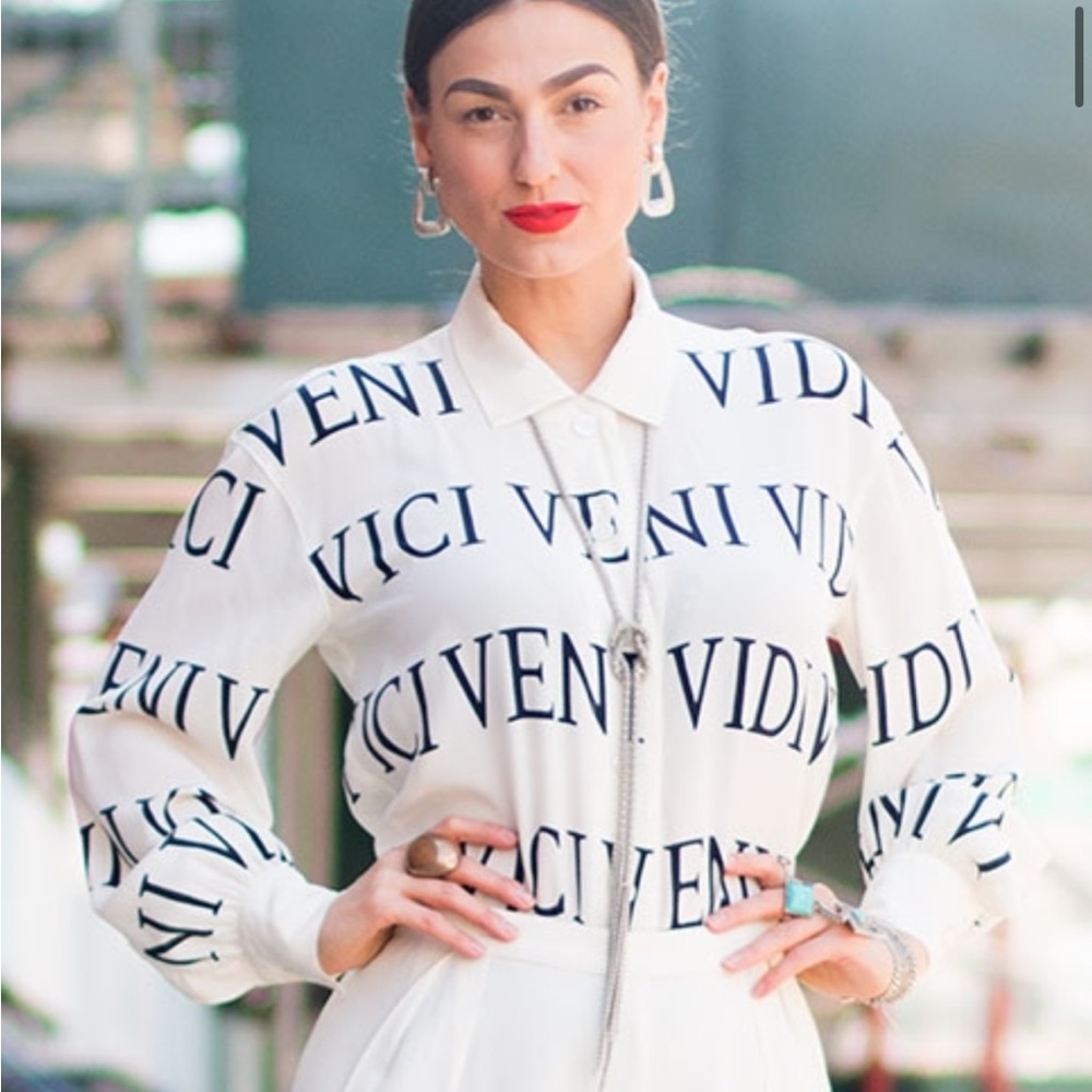 Vintage Escada Veni Vidi Vici Silk Blouse